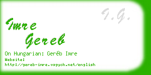 imre gereb business card